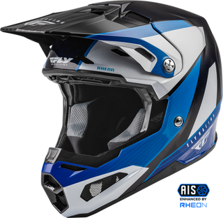 Fly Racing Formula Carbon Prime Motorcycle Youth Helmet - Blue White Blue Carbon