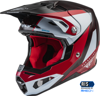 Fly Racing Formula Carbon Prime Motorcycle Helmet - Red White Red Carbon