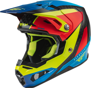 FLY Racing Formula Carbon Helmet Prime Hi-Vis Blu Red Carbon