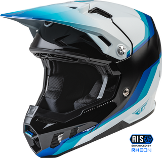 Fly Racing Formula Carbon Composite Driver Motorcycle Youth Helmet - Black Blue White