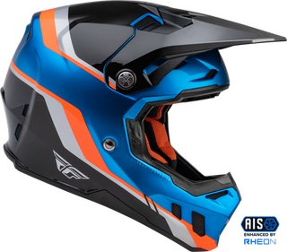 Fly Racing Formula Carbon Composite Driver Motorcycle Helmet - Blue Orange Black