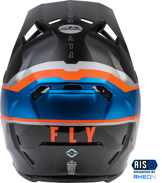 Fly Racing Formula Carbon Composite Driver Motorcycle Helmet - Blue Orange Black