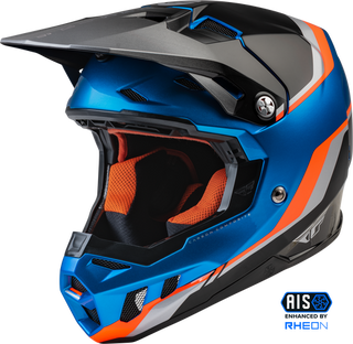 Fly Racing Formula Carbon Composite Driver Motorcycle Helmet - Blue Orange Black