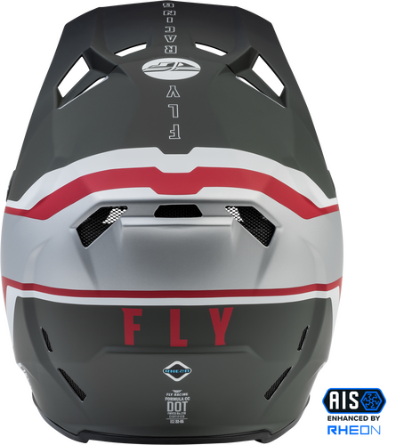 Fly Racing Formula Carbon Composite Driver Motorcycle Youth Helmet - Matt Silver Red White