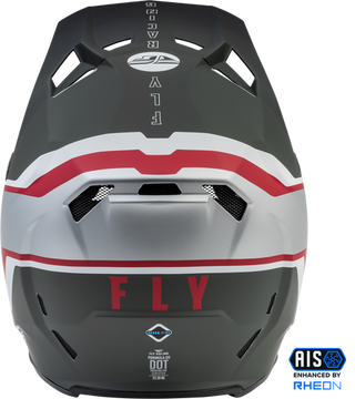 Fly Racing Formula Carbon Composite Driver Motorcycle Youth Helmet - Matt Silver Red White