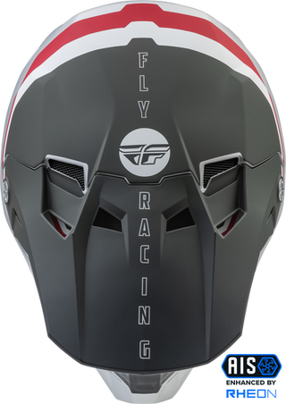 Fly Racing Formula Carbon Composite Driver Motorcycle Youth Helmet - Matt Silver Red White