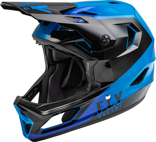 Fly Racing Youth Rayce MTB BMX Helmet Black Blue MotoHeaven