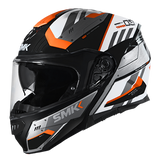 SMK Gullwing Tekker Motorcycle Modular Helmet (MA264) - Matte Orange