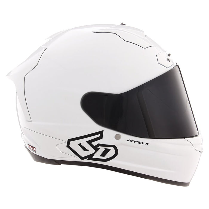 6D ATS-1R Motorcycle Helmet - Solid Gloss White