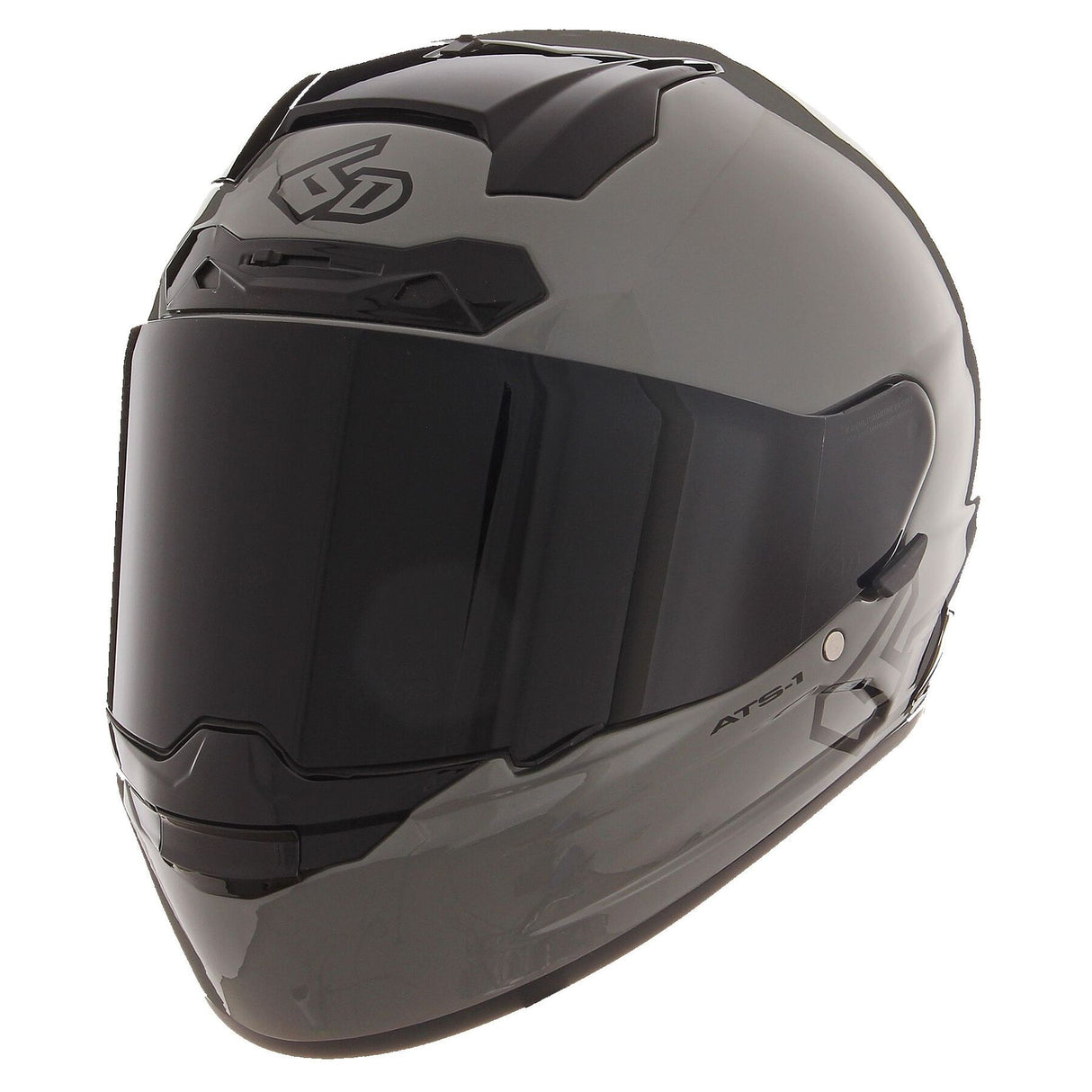 6D ATS-1R Motorcycle Helmet - Solid Gloss Cement/Grey