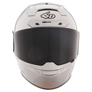 6D ATS-1R Motorcycle Helmet - Solid Gloss Silver