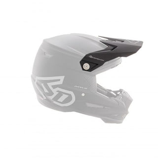 6D ATR-2 Replacement Helmet Peak Visor- Solid Matte Black