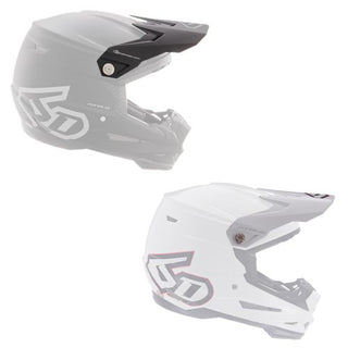 6D ATR-2 Replacement Helmet Peak Visor- Solid Gloss White