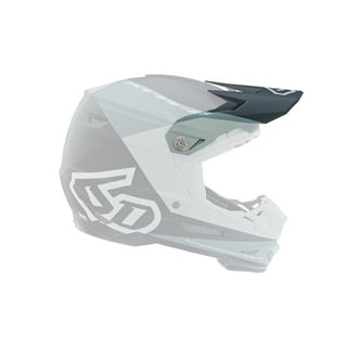 6D ATR-2 Quadrant Replacement Helmet Peak - Charcoal Grey Black