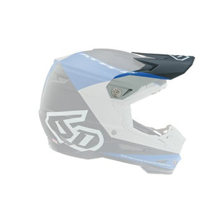 6D ATR-2 Quadrant Replacement Helmet Peak - Blue/Grey/Black