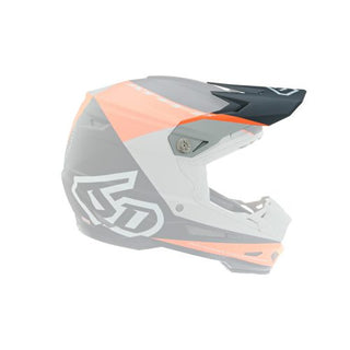 6D ATR-2 Quadrant Replacement Helmet Peak - Neon Orange/Grey/Black