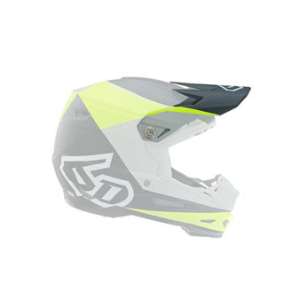 6D ATR-2 Quadrant Replacement Helmet Peak - Neon Yellow/Grey/Black