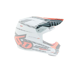 6D ATR-2Y Havoc Replacement Helmet Peak - Neon Orange/White