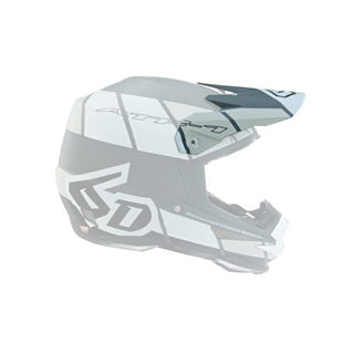 6D ATR-1 Shear Replacement Helmet Peak - White/Grey/Black