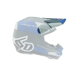 6D ATR-1 Shear Replacement Helmet Peak - Blue/Grey/Black