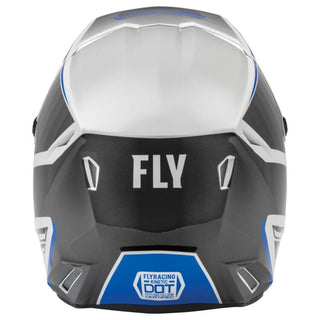 Fly Racing Kinetic Drift Motorcycle Youth Helmet - Blue Charcoal White