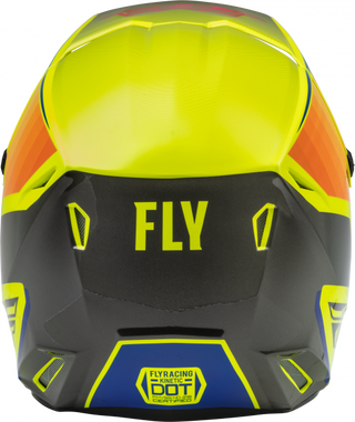 Fly Racing Kinetic Drift Motorcycle Helmet - Blue Hi-Vis Charcoal