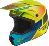Fly Racing Kinetic Drift Motorcycle Helmet - Blue Hi-Vis Charcoal