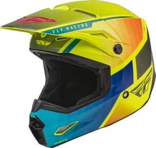 Fly Racing Kinetic Drift Motorcycle Helmet - Blue Hi-Vis Charcoal