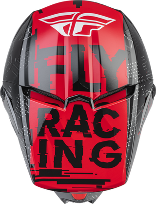 FLY Racing Kinetic Youth Helmet Scan Blk Red