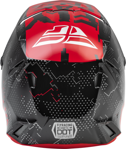 FLY Racing Kinetic Youth Helmet Scan Blk Red