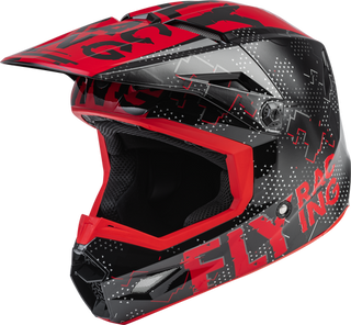 FLY Racing Kinetic Youth Helmet Scan Blk Red