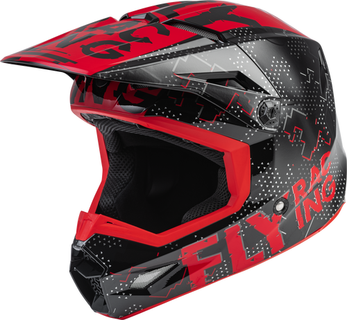 FLY Racing Kinetic Youth Helmet Scan Blk Red