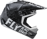 FLY Racing Kinetic Youth Helmet Scan Blk Wht