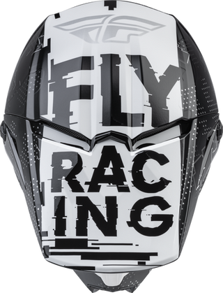 FLY Racing Kinetic Youth Helmet Scan Blk Wht