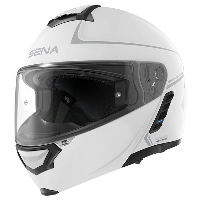 Sena Impulse Modular Smart Helmet With Mesh Intercom - White
