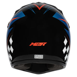 M2R MX2 JR Youth Lightning PC-8 Helmet - Orange Blue Black