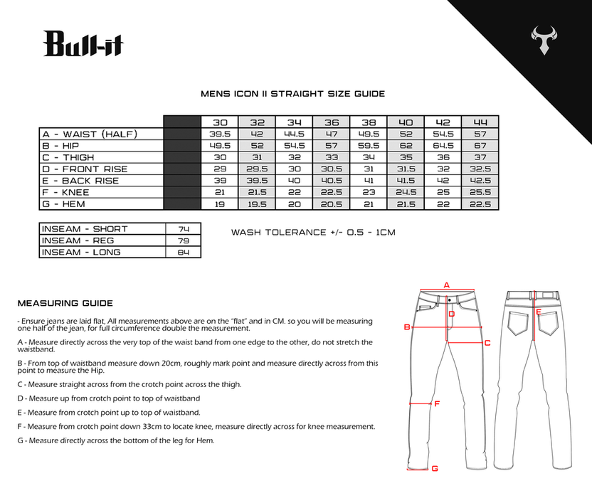 Bull-It 21 Tactical Icon II Straight Men's Jeans (Short Leg) - Blue