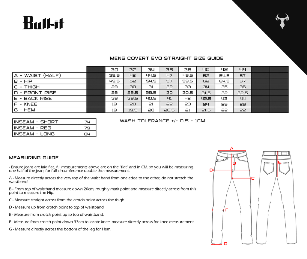 Bull-It 21 Covert Evo Straight Men's Jeans (Long Leg) - Black