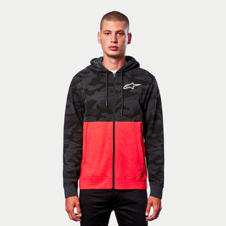 Alpinestars Camo Block Hoodie - Charcoal Heather/Warm Red
