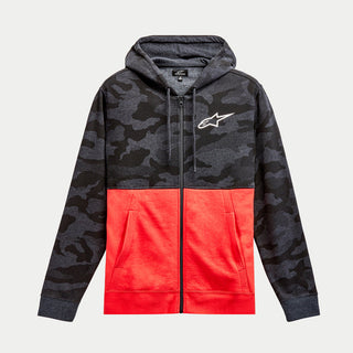 Alpinestars Camo Block Hoodie - Charcoal Heather/Warm Red