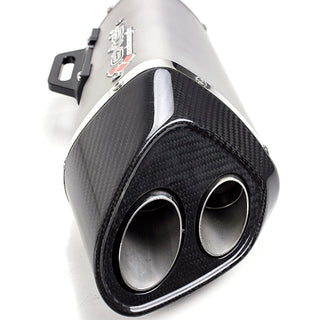 Lextek VP6 Matt Stainless Steel Tri Oval Exhaust Silencer 51mm