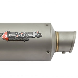 Lextek GP1L Matt Stainless Steel GP Stubby Left Exhaust Silencer 51mm