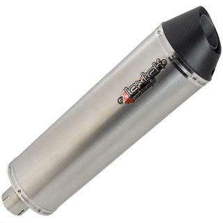 Lextek RP1L Matt Stainless Steel Oval Exhaust Silencer (Left Hand) 51mm