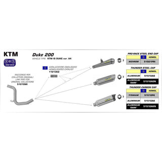 Arrow Link Pipe Stainless KTM Duke 125 & 200