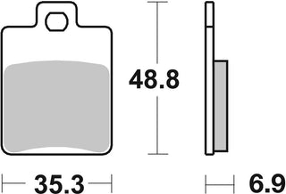SBS Ceramic Scooter Pad FR-RR - 142HF-