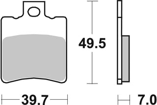 SBS Ceramic Scooter Pad FR-RR - 143HF-