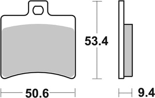 SBS FRICTION - Ceramic Rear Scooter Brake Pads - 152HF-