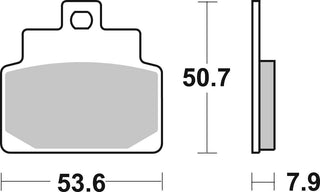 SBS Ceramic Scooter Pad FR-RR - 153HF-