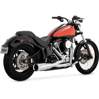 V&H Hi-Output 2-1 Short Softail 86-17 (Excl Rocker/Cvo 09 & Fxsb/Fxse) - Black