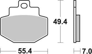 SBS FRICTION - Ceramic Rear Scooter Brake Pads - 166HF-